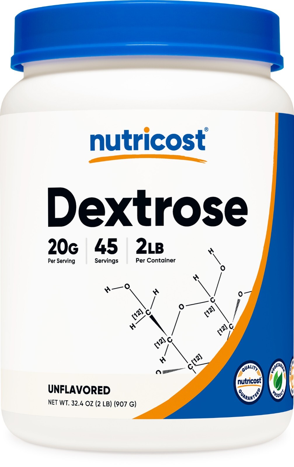 Nutricost Dextrose Powder 2 LBS, Non-GMO, Gluten Free, Vegetarian Friendly