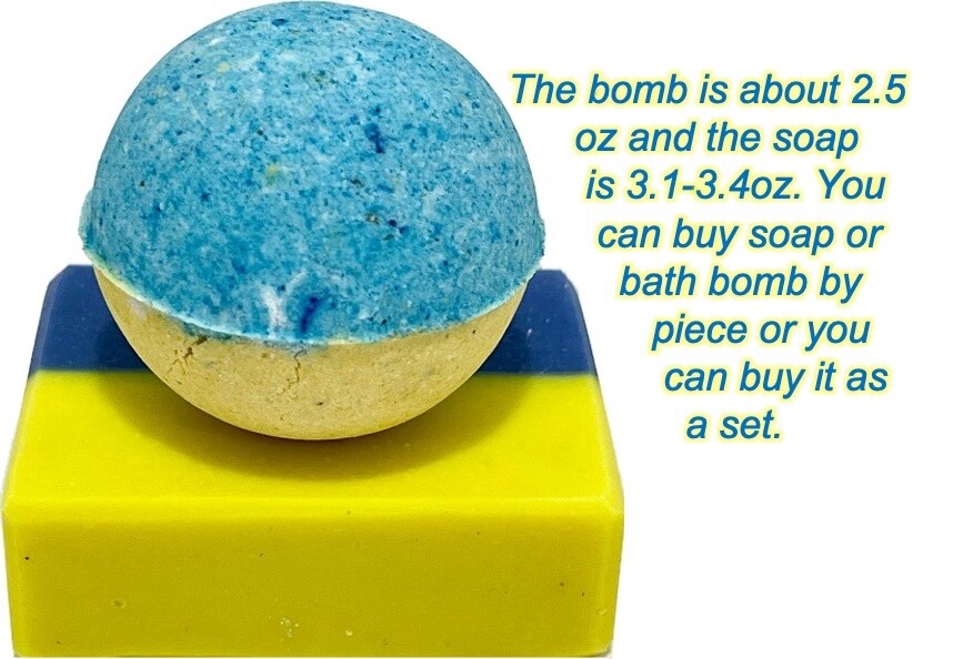 VK Ukrainian Flag Soap Support Ukraine Yellow and Blue Natural Handmade soap