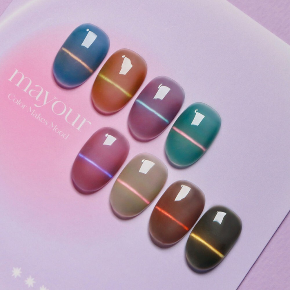 Mayour Beads Magnet Gel Nail Polish 10ml 8 Color K-Beauty