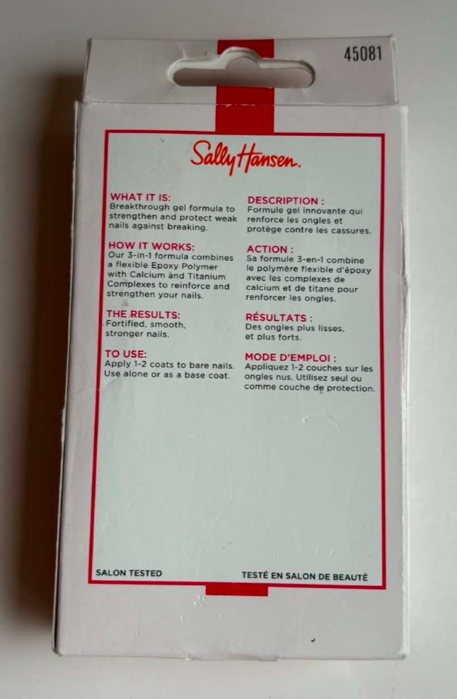 Sally Hansen Triple Strong Nail Strengthener 3 in 1 Gel Protection Polish 45081