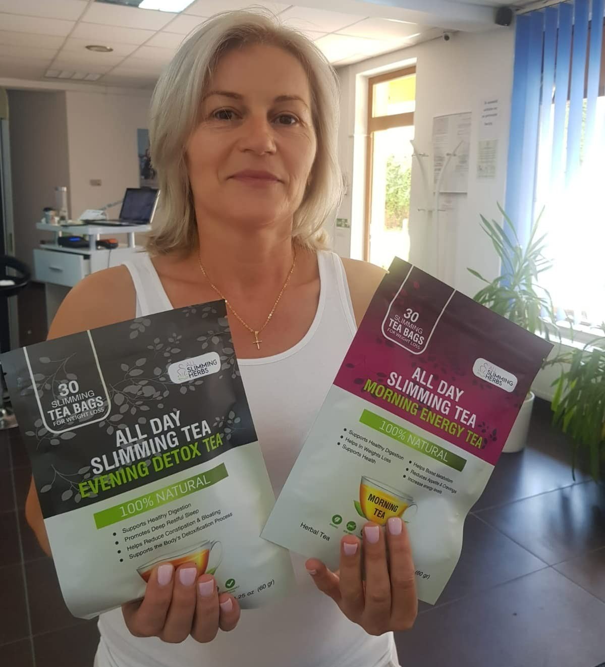All Slimming Herbs Detox Tea 60 Bags Day Night Weight Loss Energy Flat Tummy