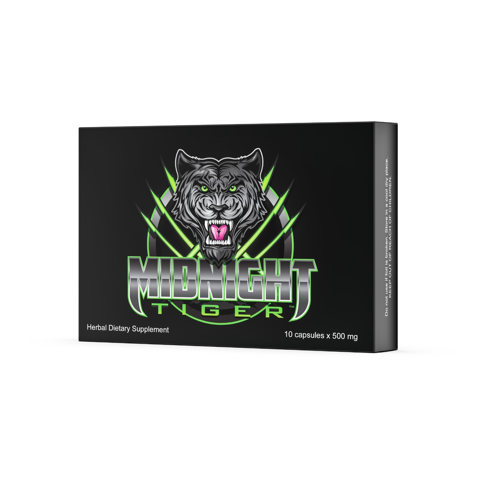 Midnight Tiger V2, Unleash Your Inner Monster All Natural Male Energy 10 pill pk