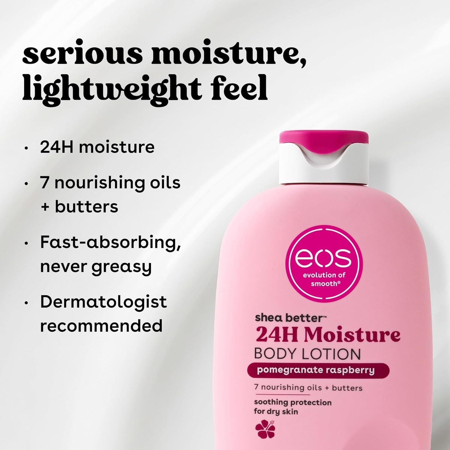 eos Shea Better Body Lotion Pomegranate Raspberry 24H Moisture Vegan 16 oz Pump