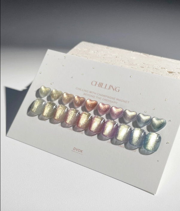 DVOK Chilling Magnet Gel Polish Champagne Cat Eye Nail Gel K-Beauty