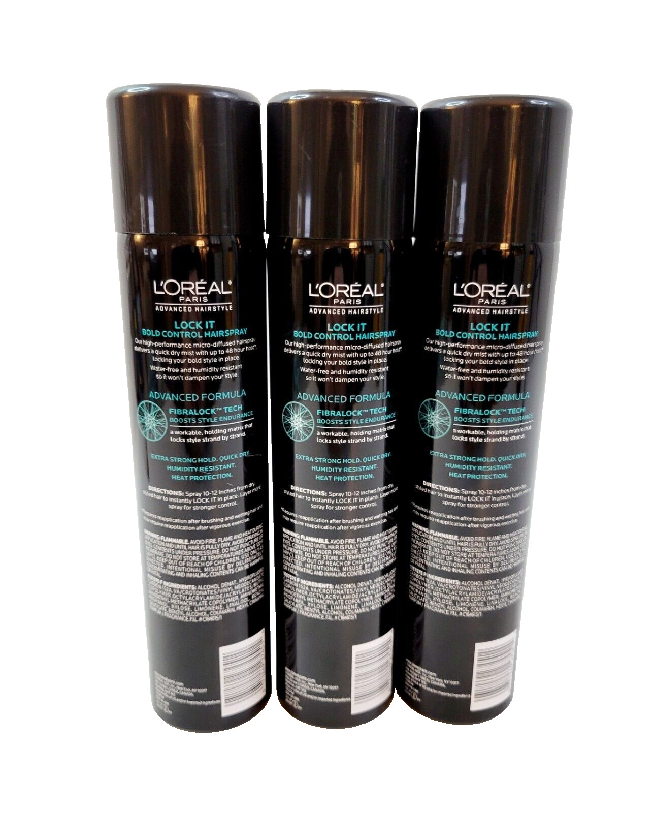 L’Oreal Paris Advanced Hairstyle Lock It Bold Control Hairspray 3-pack 8.25oz🪮