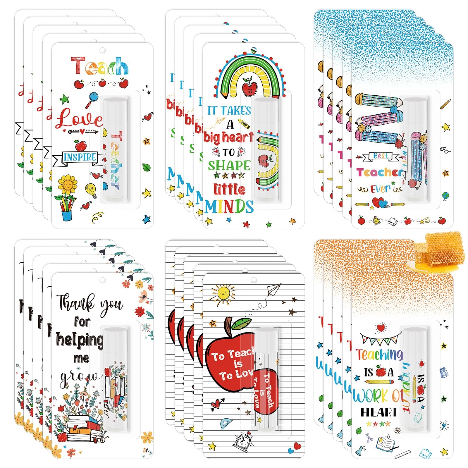 30 Pack Teacher Appreciation Gifts Bulk Lip Balms Teacher Week Employee Staff…