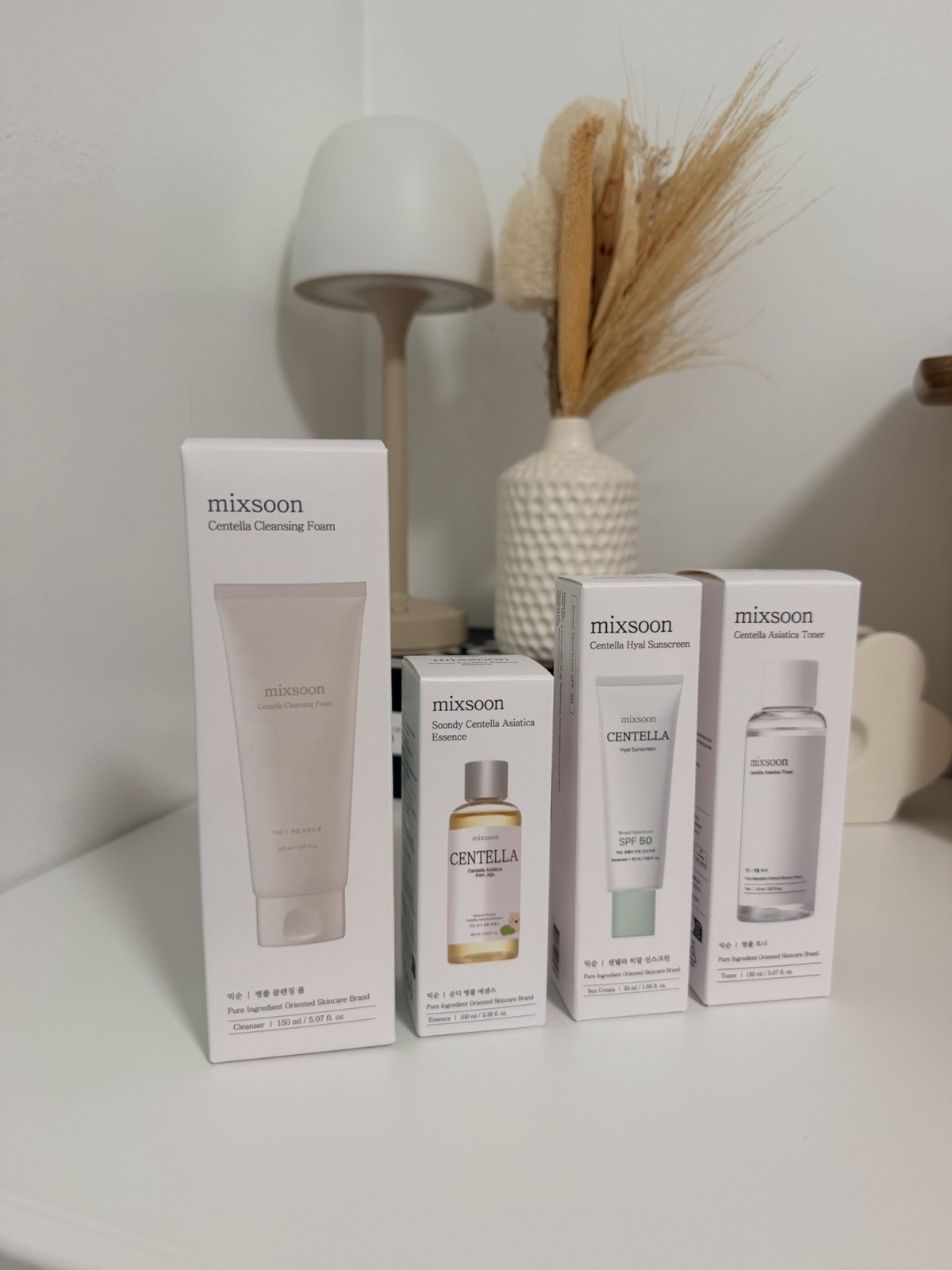 mixsoon Centella Face Set Cleanser Essence Toner Sunscreen BUNDLE (4pcs)