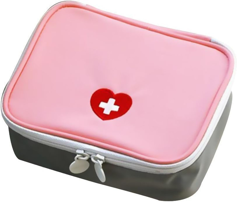 Pink Portable First Aid Kit Travel Emergency Medical Bag