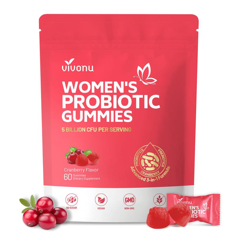 【2 PCS】VivoNu Cranberry Probiotic Gummies | Targeting Body Odor, Women’s Health