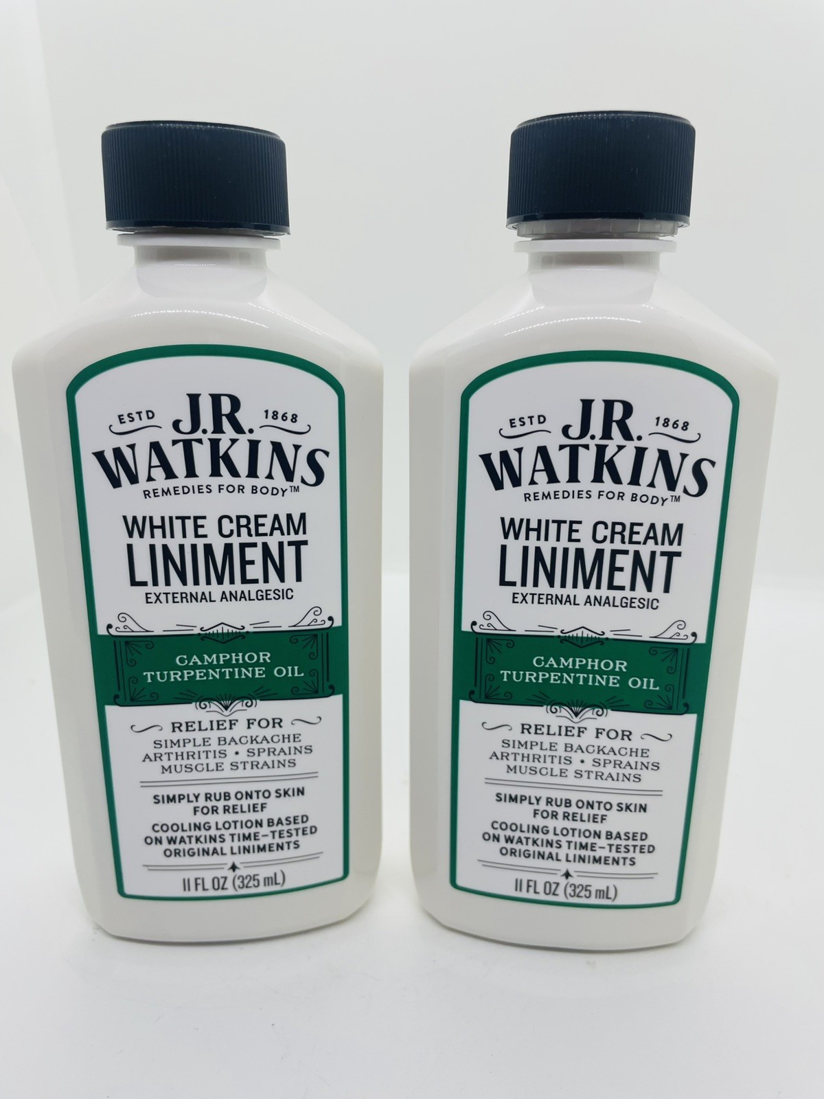 2Pack-J.R. Watkins White Cream Liniment – 11 Oz Bottle READ!