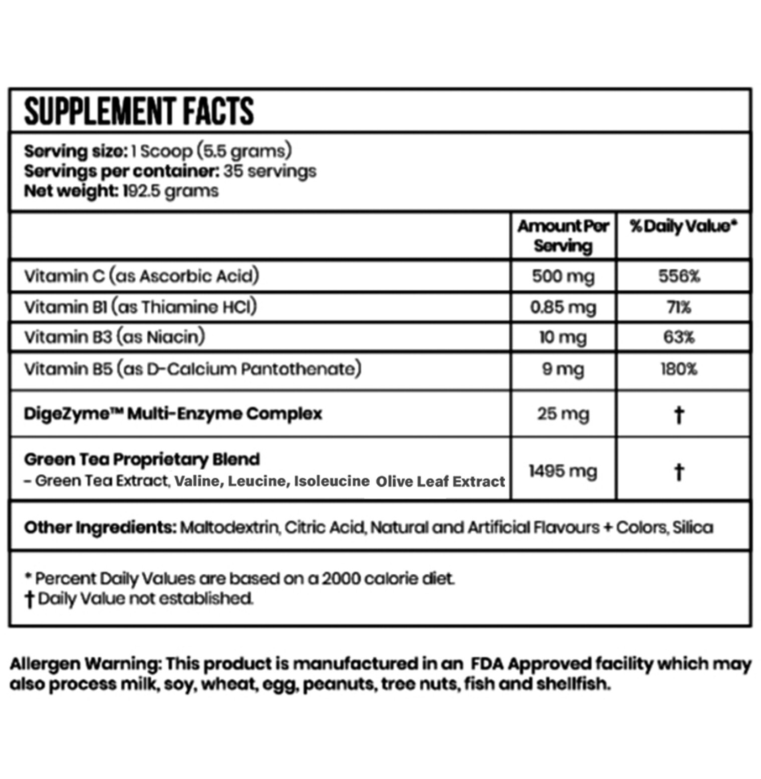 Hybrid Tea Vitamin Complex for lean body and 6 pack with 35 delicious serves
