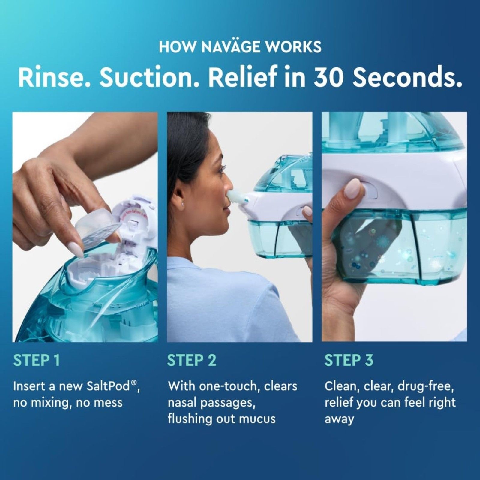 Navage Multi-User Bundle Navage Irrigation System Saline Nasal Rinse Kit New