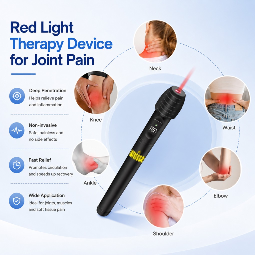Rechargeable 808nm Laser Therapy for Pain Relief and Soft Tissue Repair Home Use