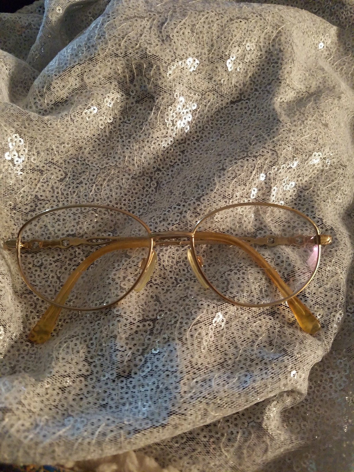 Seiko Eyeglass Frames Gold Titanium Full Rim Aviator 135 1360 FRAMES ONLY