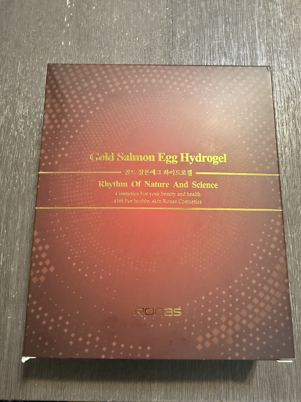 Ronas Gold Salmon Egg Hydrogel Mask Pack 10ea Contains Green Tea Extract, Gold