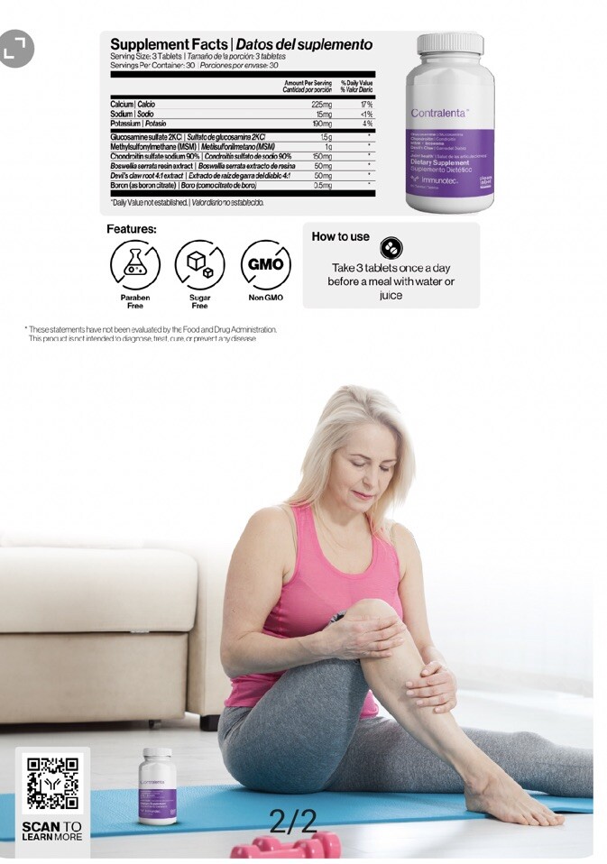 Immunocal Contralenta Glucosamine MSM Chodroitin Joinhealth 90 Pills