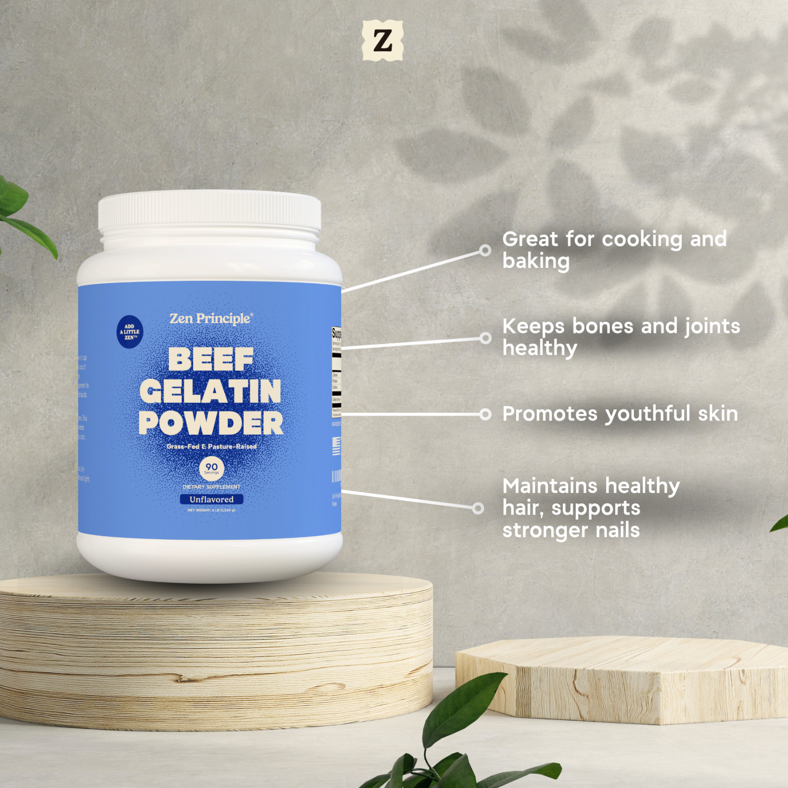Grass-Fed Gelatin Powder, 3 lb. Cooking and Baking. Gummies Desserts.