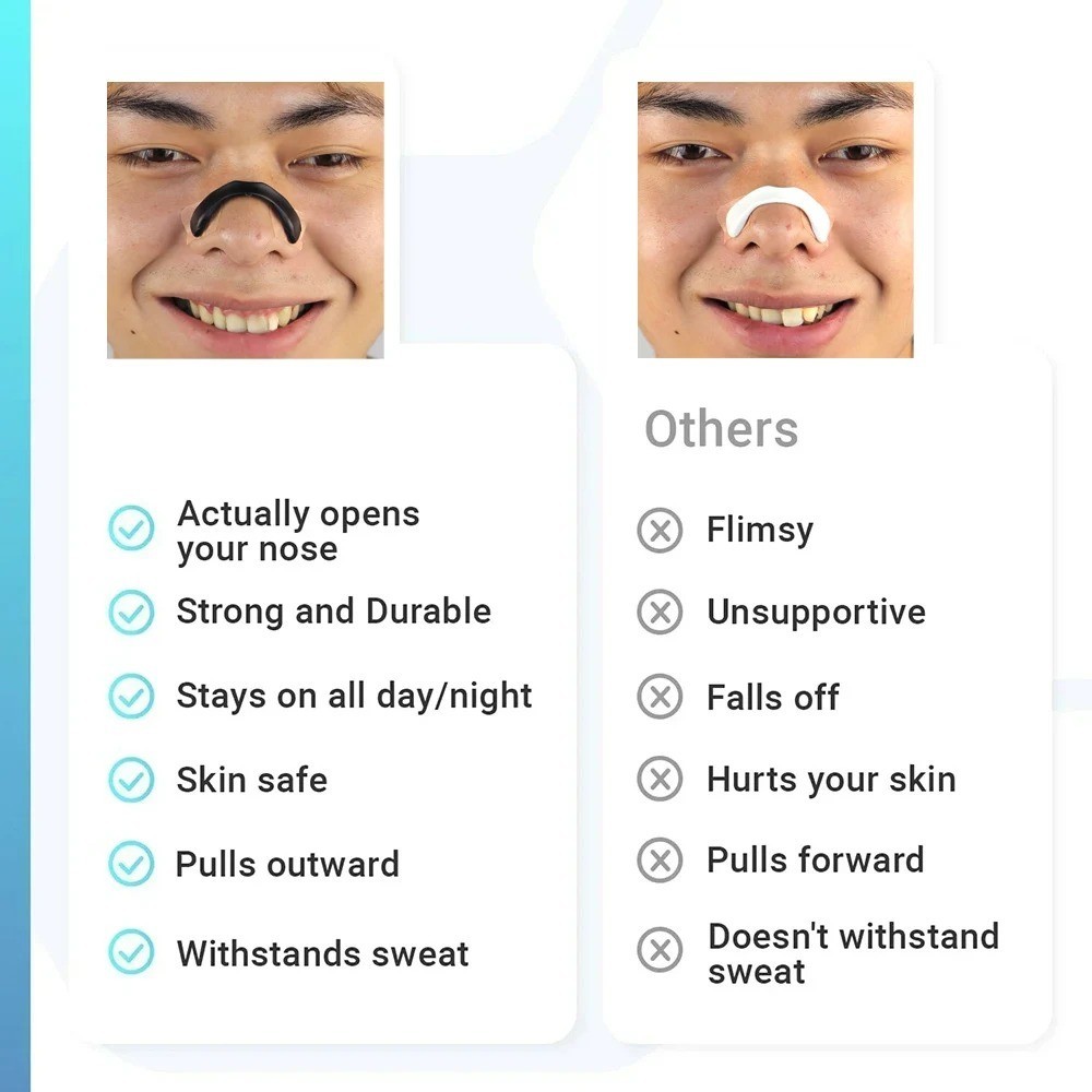Magnetic Nasal Breathing Dilator Kit Anti Snoring Nose Clip Sport Airflow
