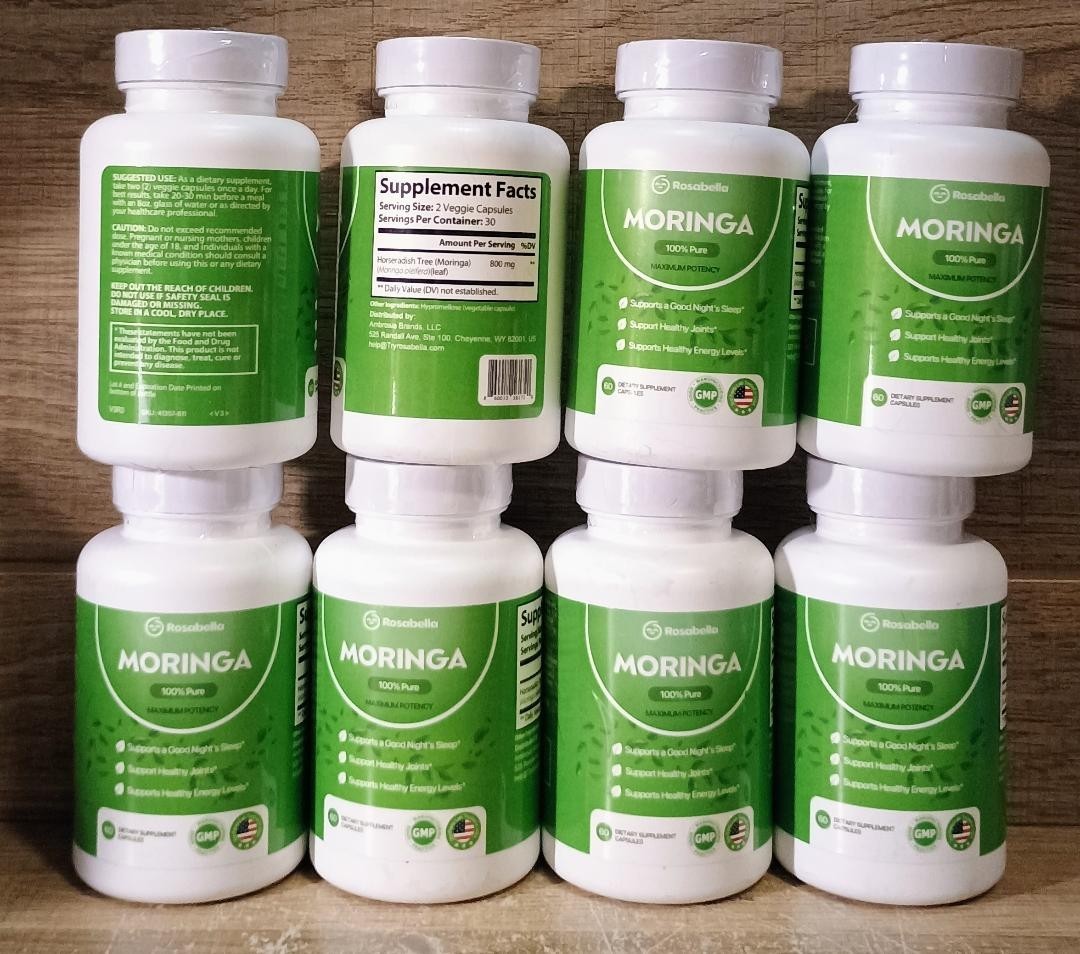 Rosabella Moringa 100% Pure, PEAK Potency, 60 Softgels Lot Of 8 Exp 09/2027