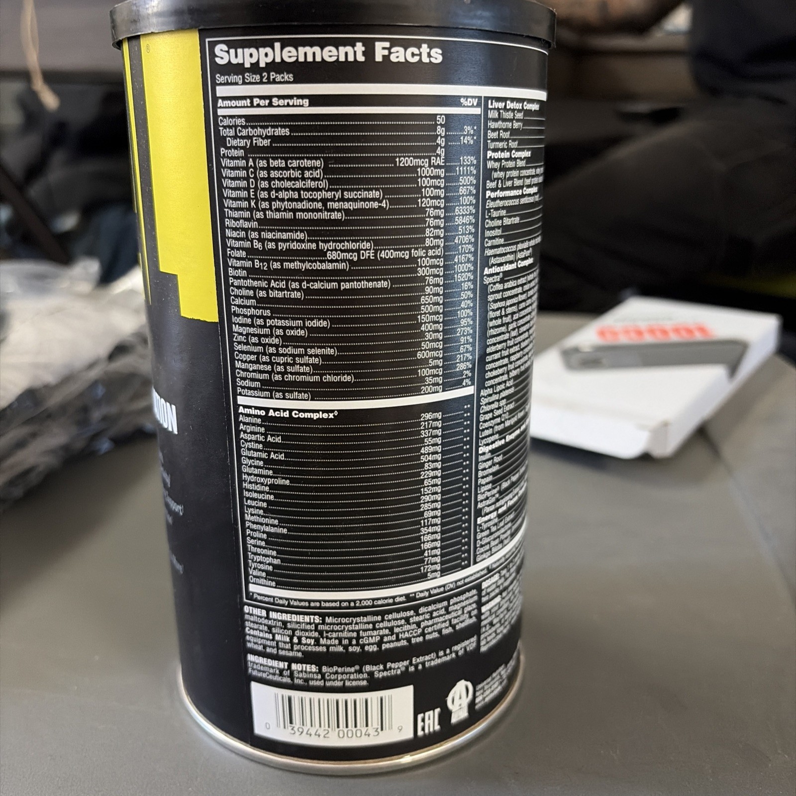 Universal Nutrition Animal Pak Convenient All-in-One Vitamins Powder 44 Packs