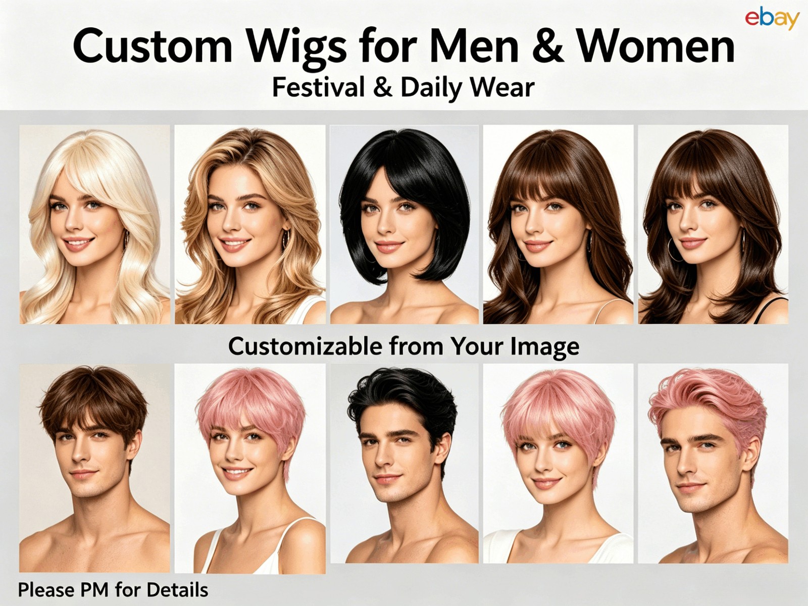 Men’s 11in Short Brown Straight Wig Heat Resistant Synthetic Cosplay Party