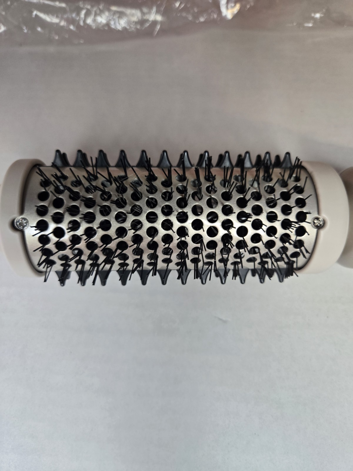 TYMO Stylux Curling Brush 1.7in Ceramic, 3 Heat, 395°F 1000W Beige