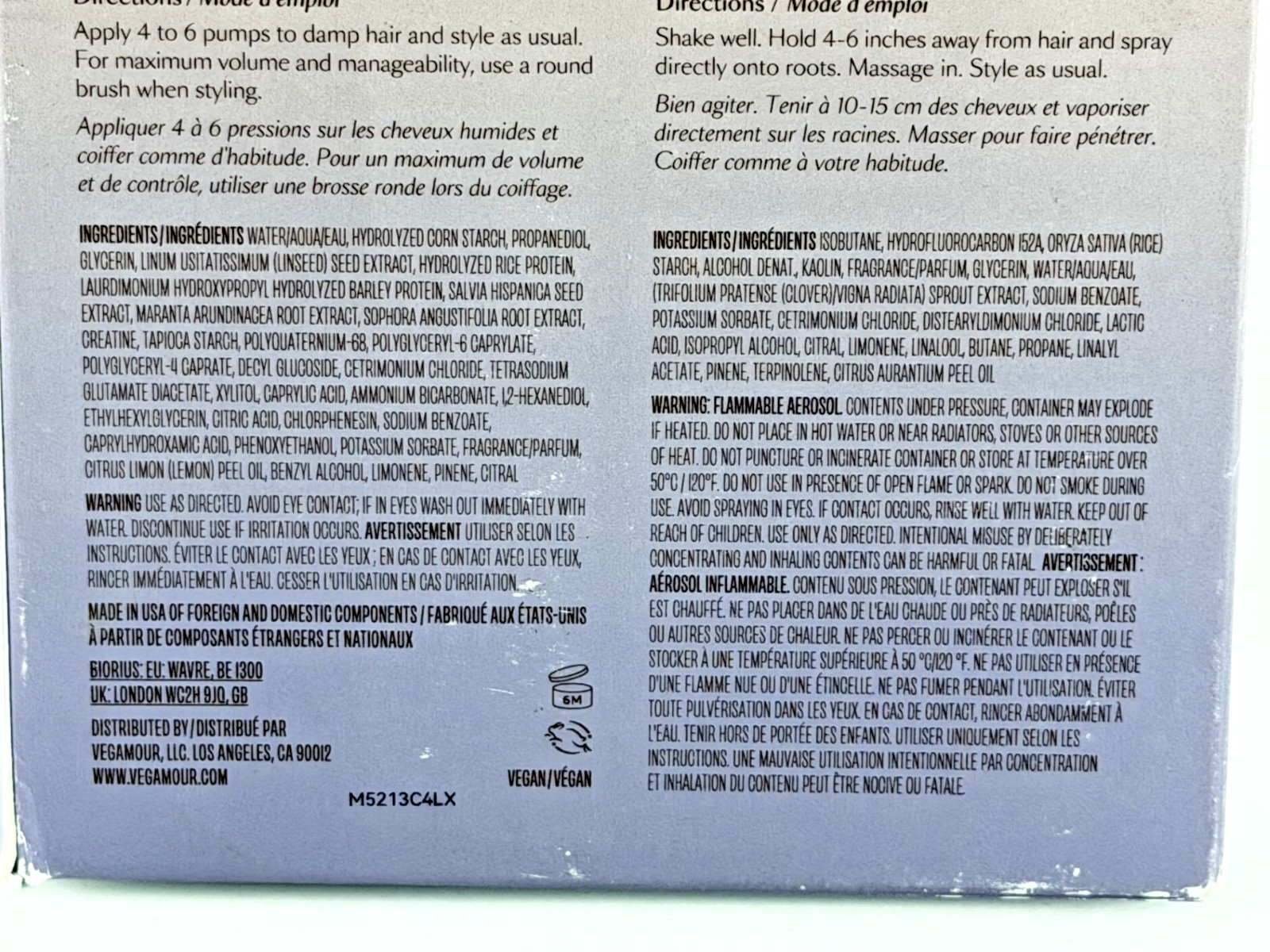 VEGAMOUR UPLIFT Refresh Kit GRO Dry Shampoo 3.95oz & Styling Foam 1.6oz Hair Set