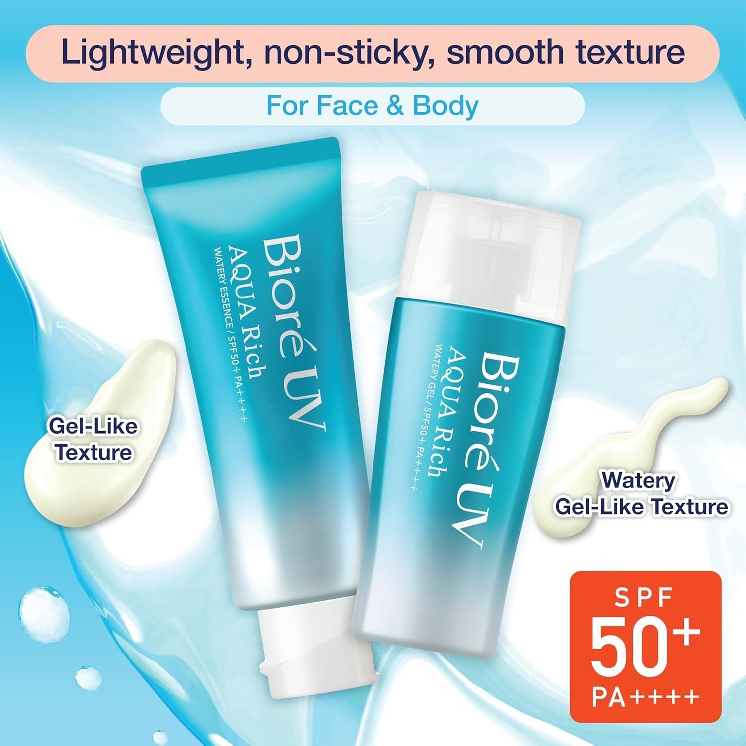 Biore UV AQUA Rich Watery Essence 2.46floz (Set Of 10) Made in Japan