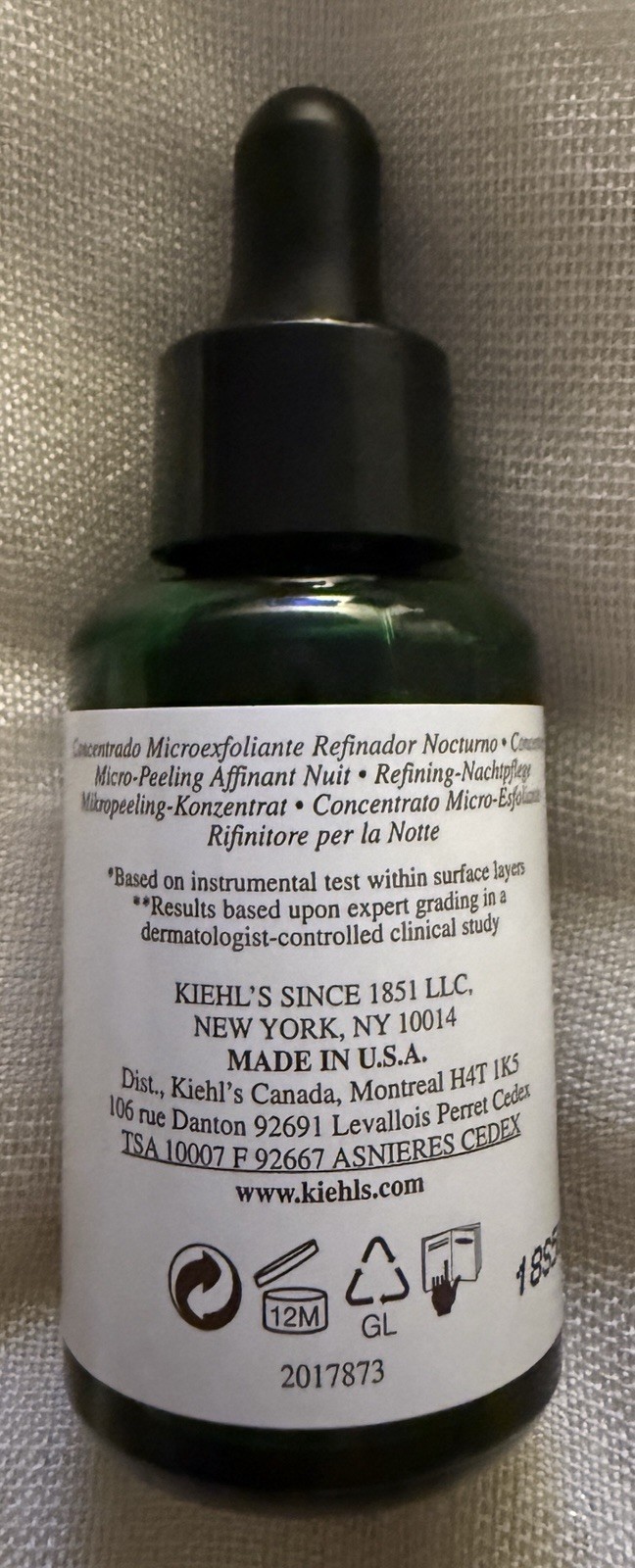 Kiehl’s Dermatologist Solutions Nightly Refining Micro-Peel 1.0 fl oz Face