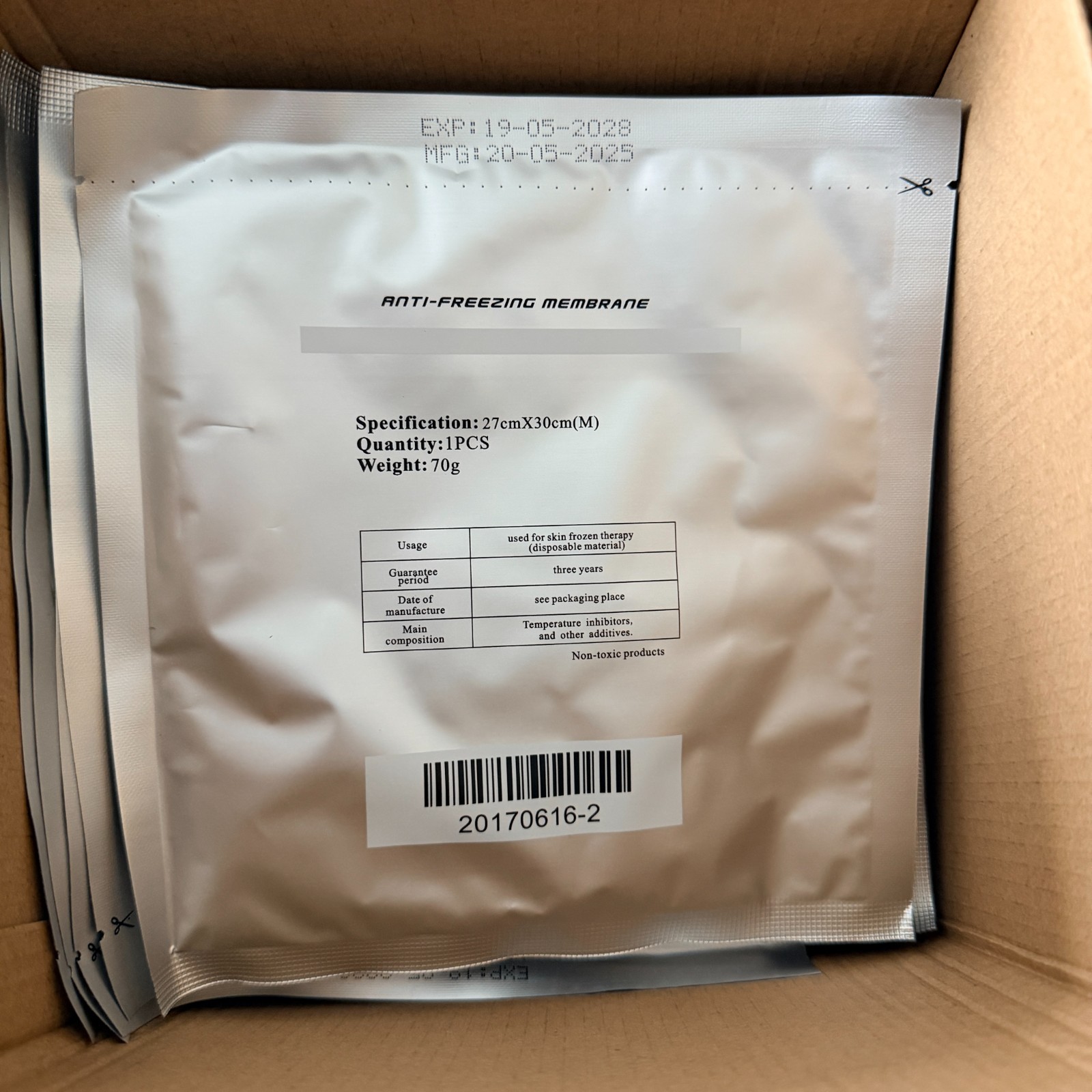 10/20PCS 70g M Antifreeze Membrane Cryo Pad For Cold Lipolysis Machine US Stock