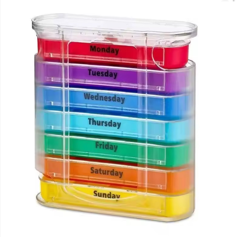 Weekly Pill Organizer 4 Times A Day Pill Box Container 7 Days Medicine Pill Case