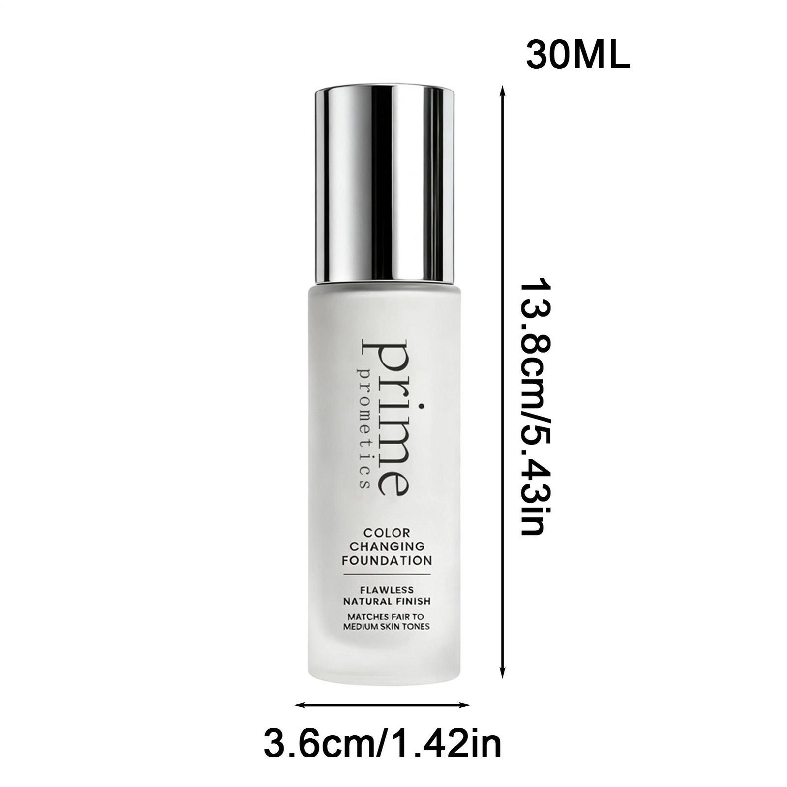 Prime Prometics Color Changing Foundation 30ml Natural Waterproof Sweatproof