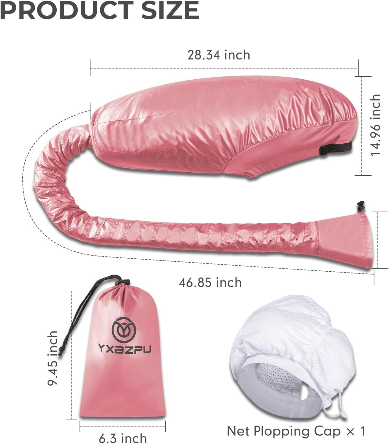 Universal Hair Dryer Bonnet Hood Attachment Diffuser Cap for Curly Hair