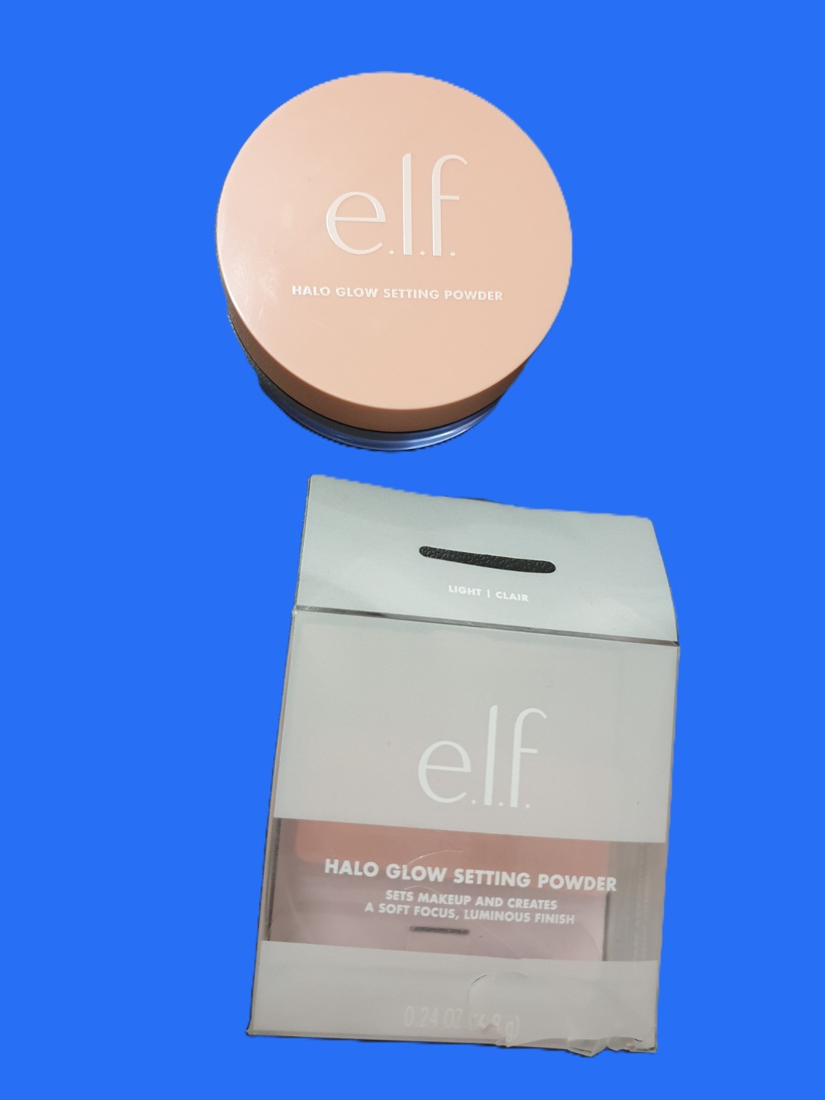e.l.f. Halo Glow Loose Setting Powder Light Vegan Animal Cruelty-Free – 0.24 Oz