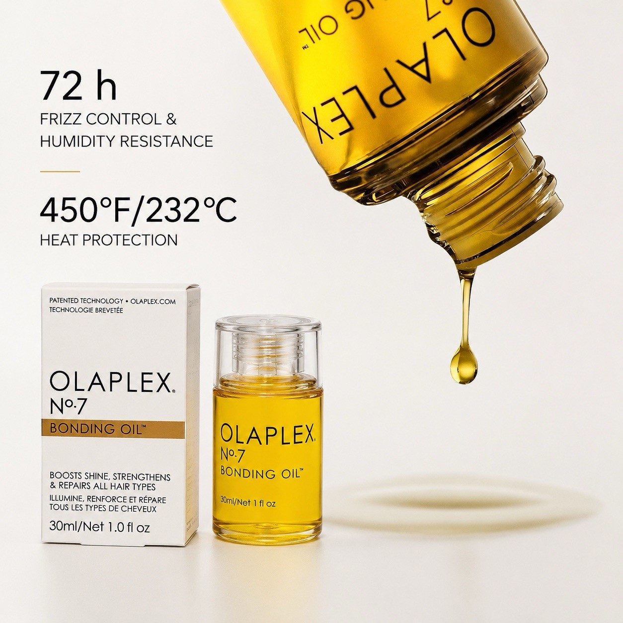 Olaplex No.7 Bonding Oil 1 fl oz Heat Protection Vegan Color-Safe Shine