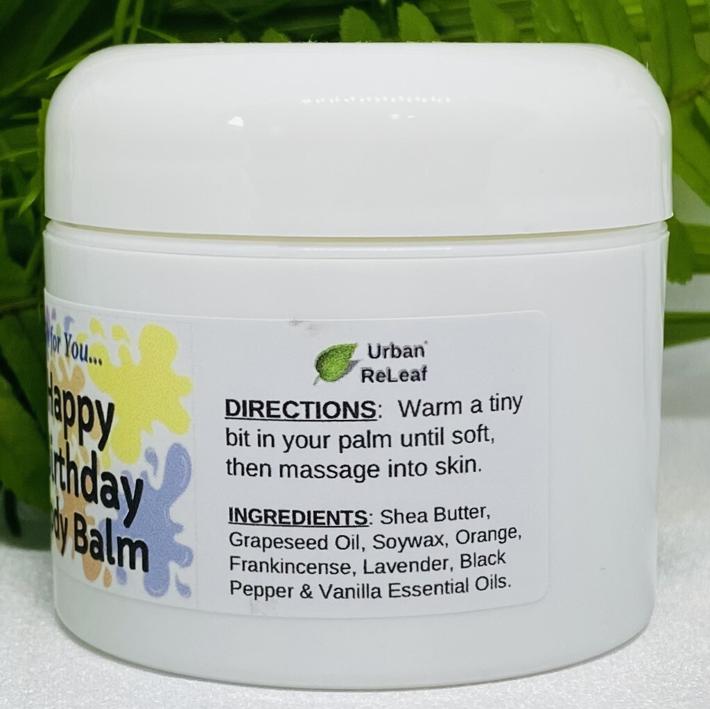 Urban ReLeaf Happy Birthday Body Balm! Fresh Gift Special Present Gender Neutral