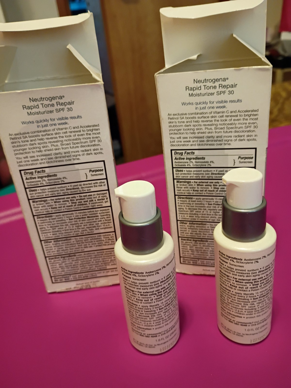 Neutrogena Rapid Tone Repair Moisturizer Vitamin C Lot Of 2 New NIB Expired SPF