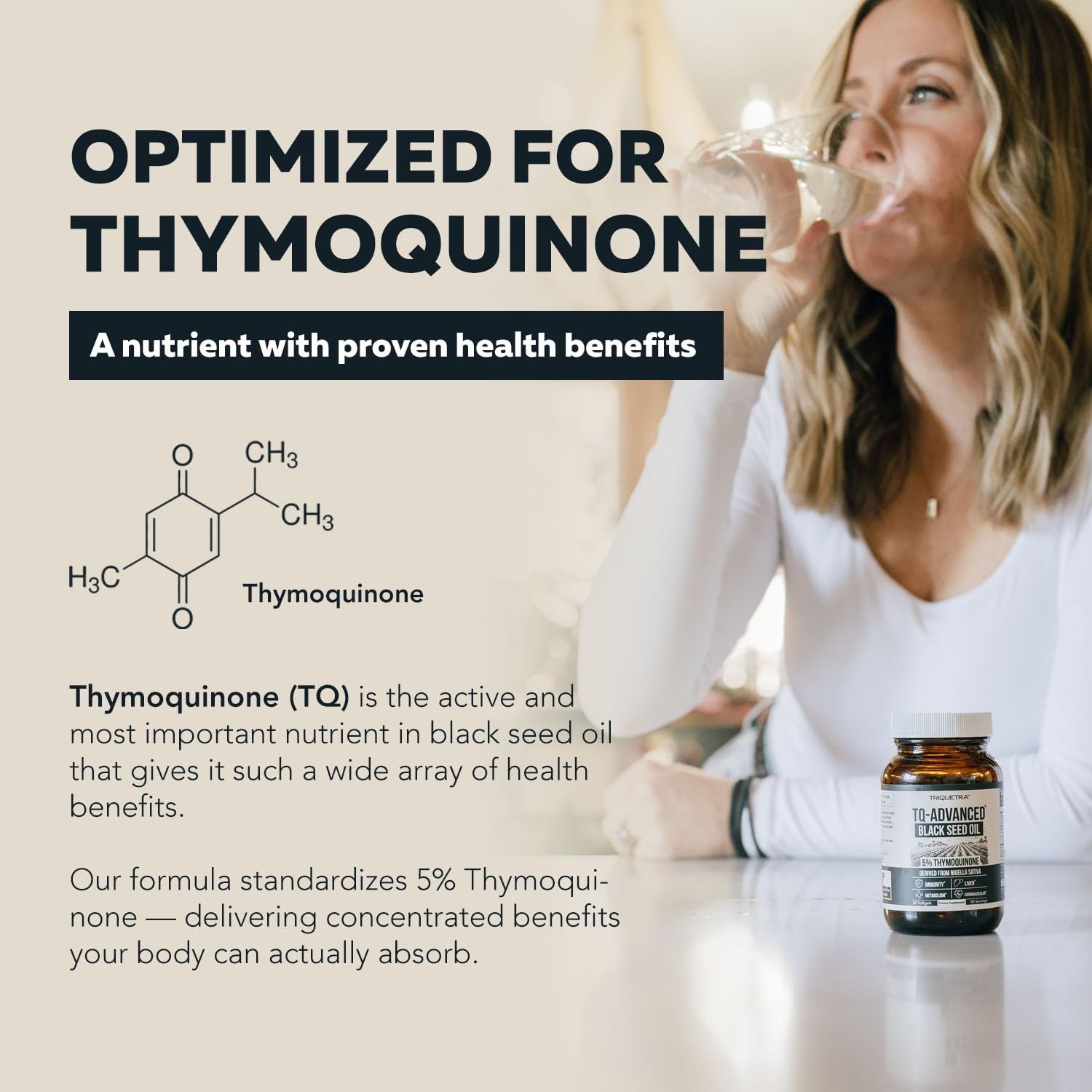 High Potency Black Seed Oil Softgels | 500mg, 5% Thymoquinone, Vegan, 60 Count
