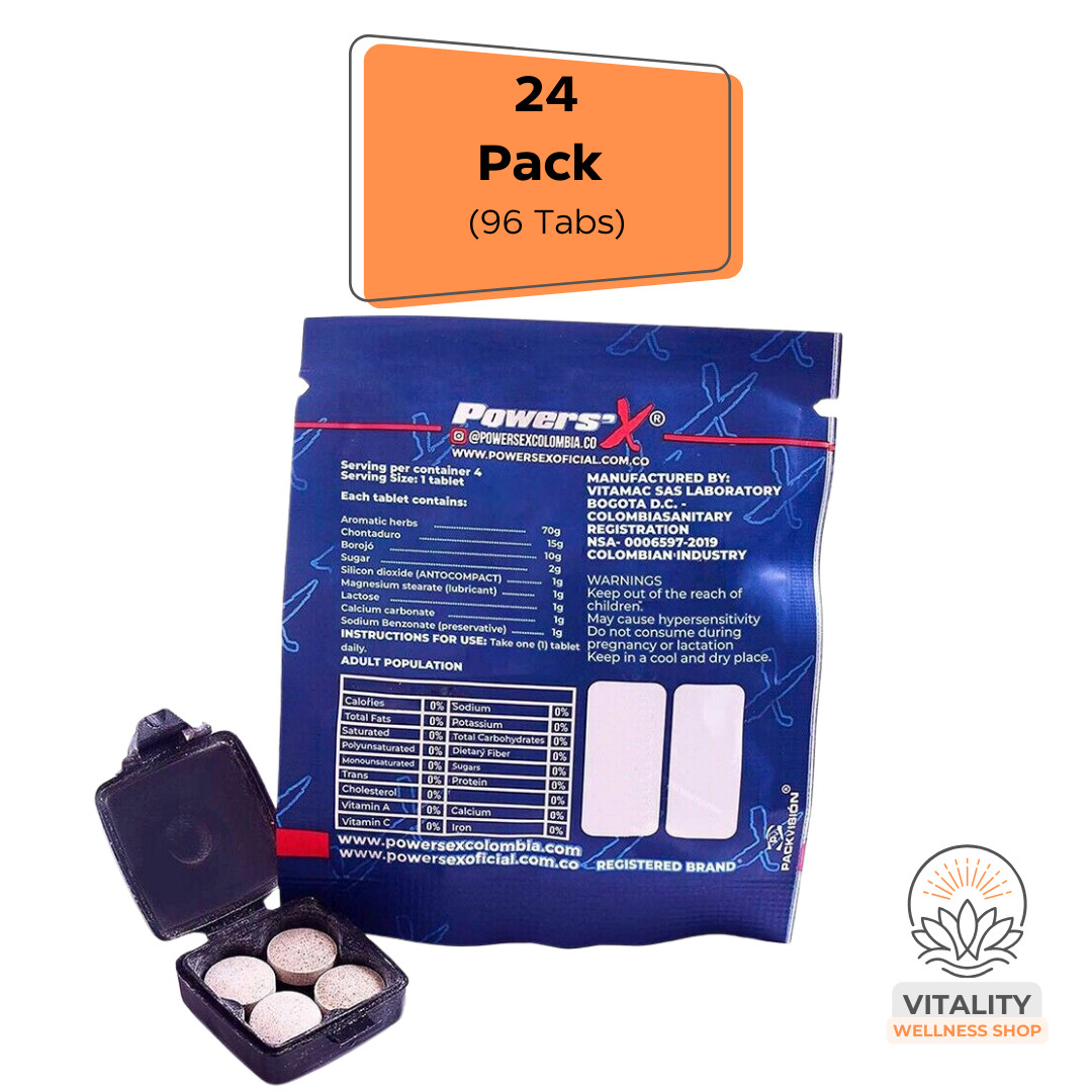 Powers’x Men’s Vitality Support Natural Supplement 24 Pack (96 Tabs)