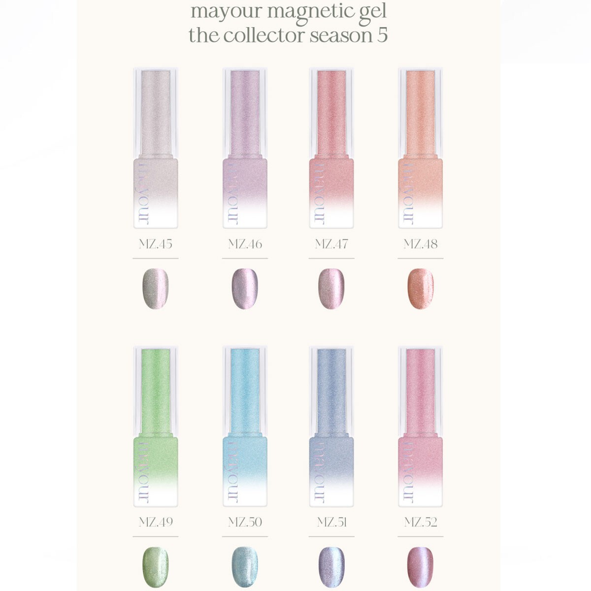 Mayour Magnetic Gel The Collector Season 5 8ml 40 Colors Nail Polish K-Beauty