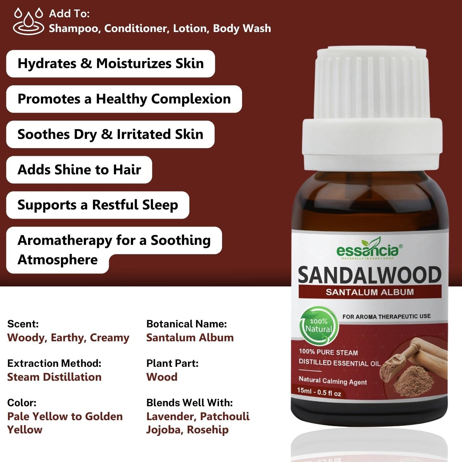 Essancia Sandalwood Essential Oil 15ml