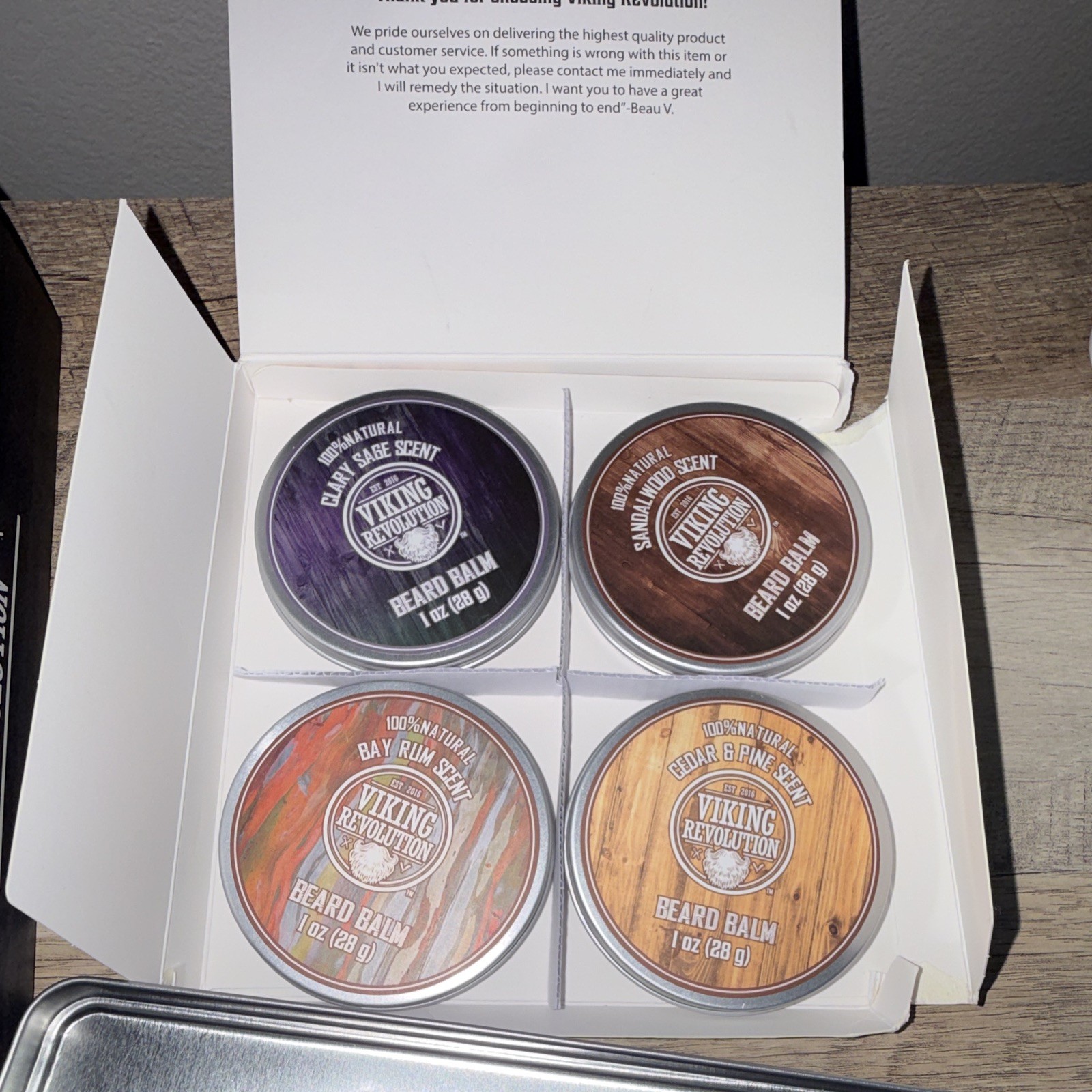 4 Viking Revolution Ultimate Beard Care Kits Balm Oil Brush Comb Scissors