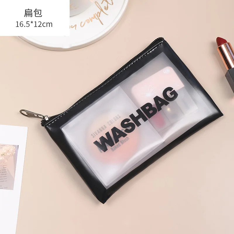 Large Capacity Dust Proof Make Up Storage Handbags PVC Fashion Transparent