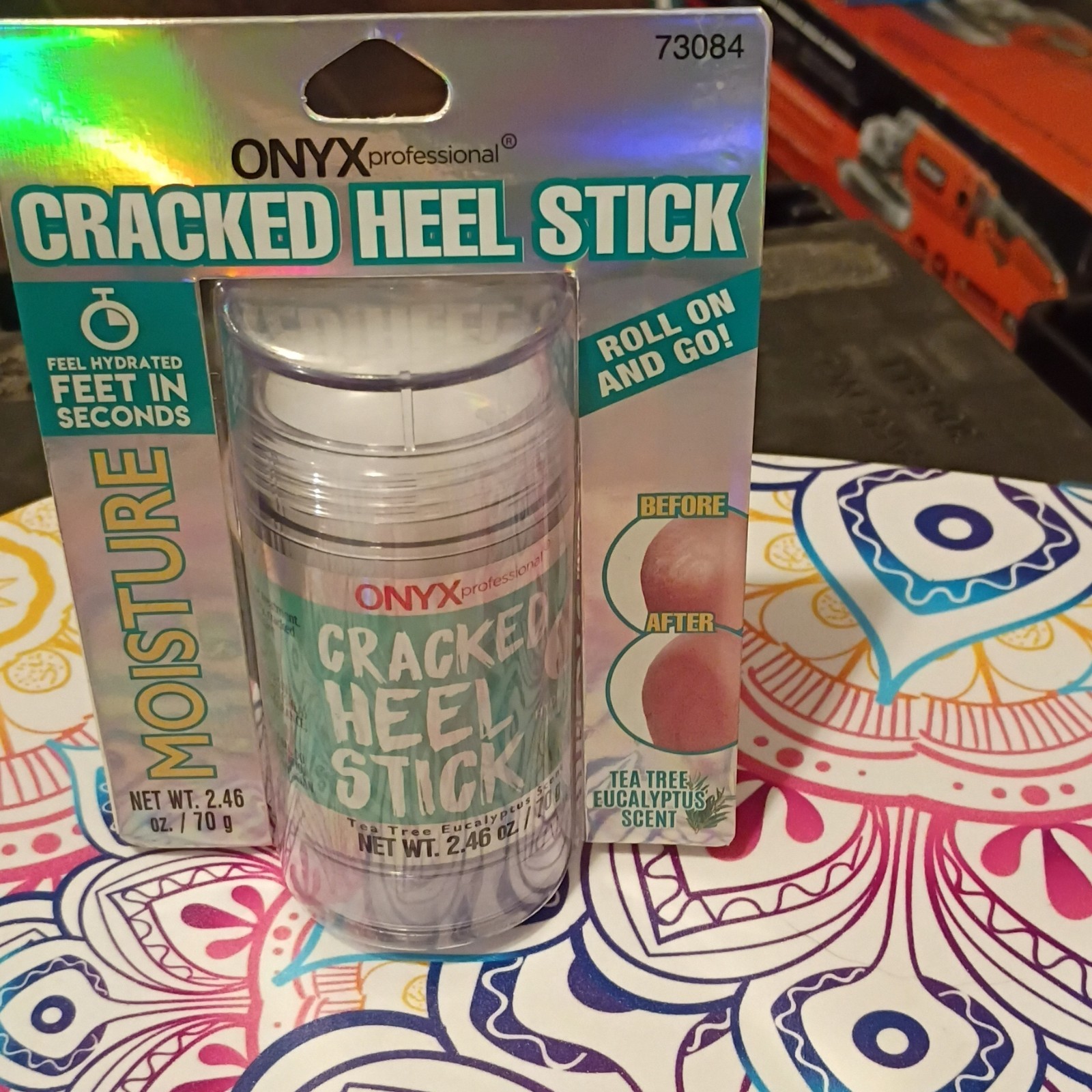 ONYX Professional Cracked Heel Moisture Stick Balm Tea Tree Eucalyptus 2.46oz