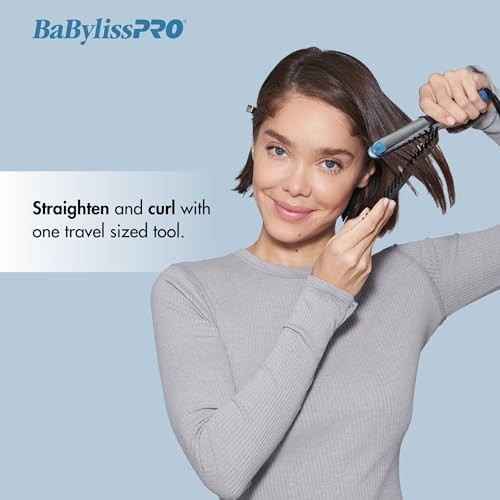 BaBylissPRO Nano Titanium Travel Hair Iron Straighten Curl Mini Flat Iron