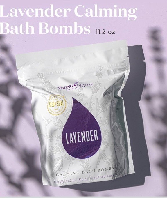 Young Living Lavender Calming Bath Bombs 11.2 oz-4 Total Bath Bombs-sealed