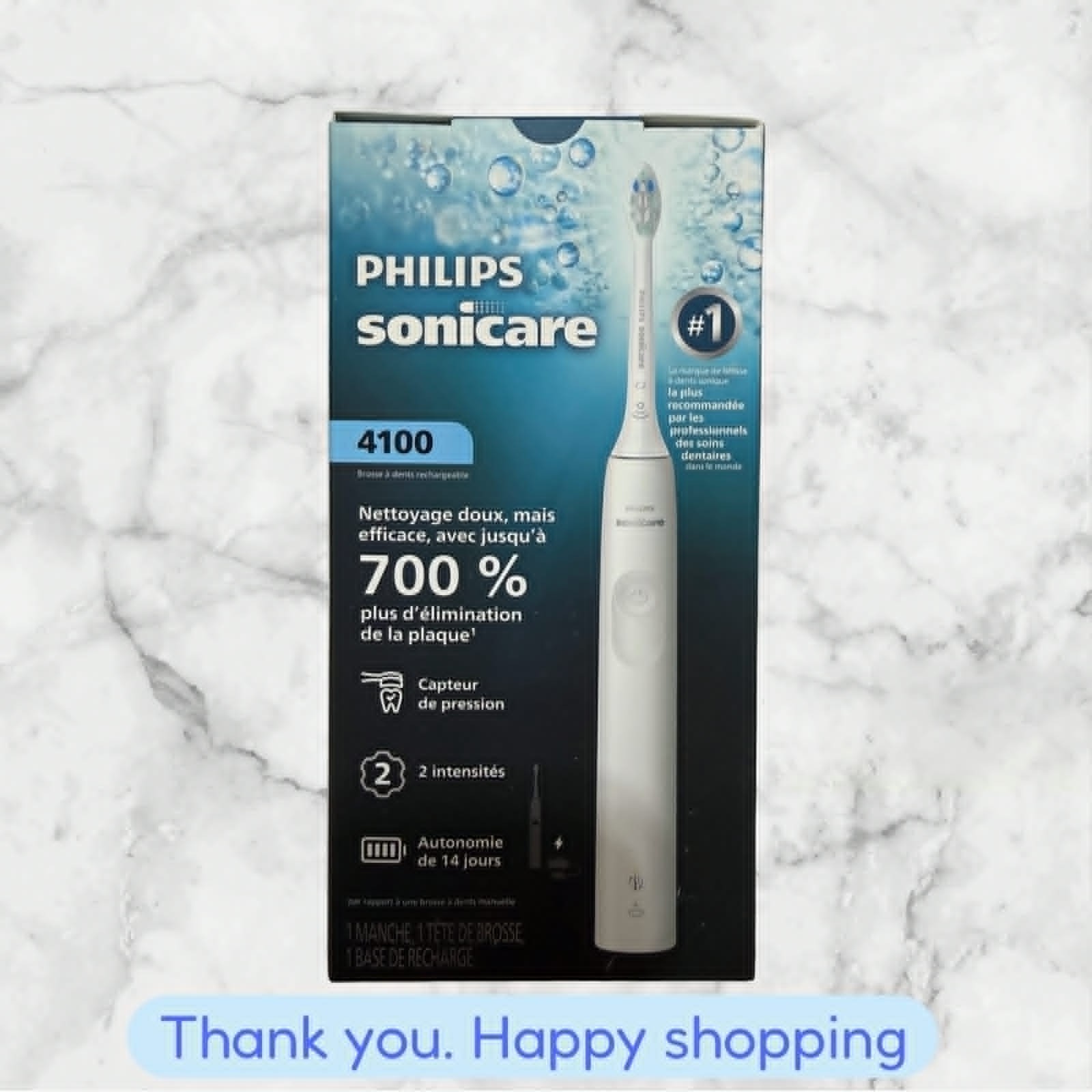 Philips Sonicare 4100 Power Toothbrush, Rechargeable Electric HX3681/23 NEW