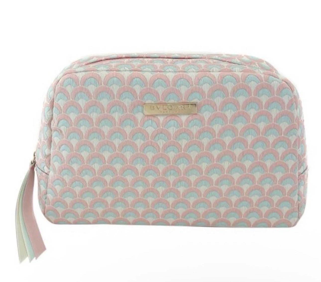 BVLGARI PARFUMS Pastel Rainbow Makeup Pouch Cosmetic Bag PINK Novelty GWP NEW
