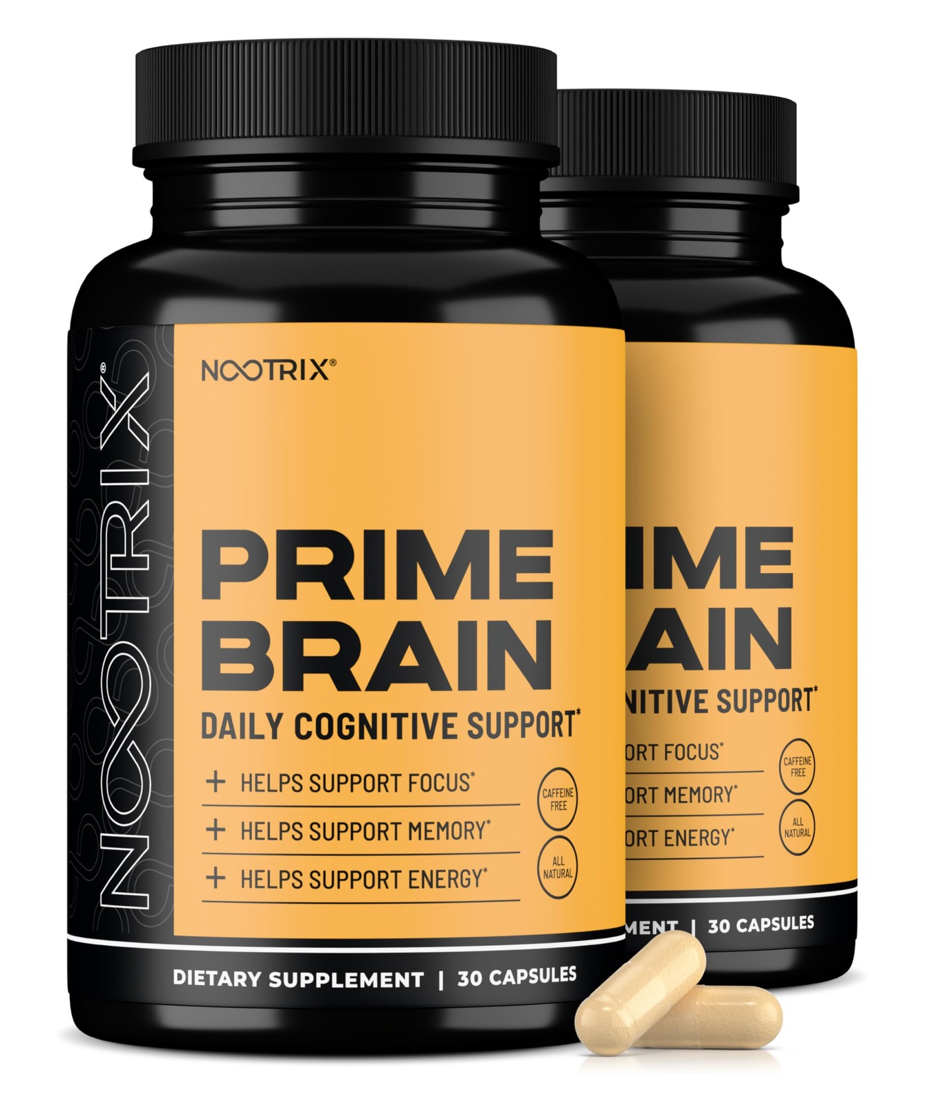 Nootrix Prime Brain Nootropic Supplement | 30 Day Supply 30 Count (Pack of 2)