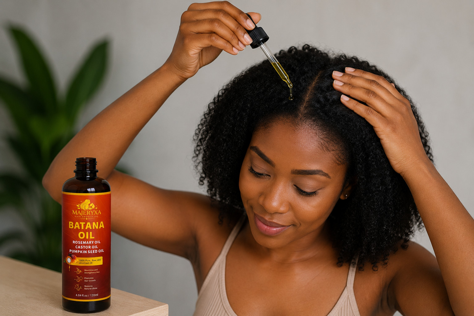 MAJERYXA Batana Hair Growth Oil w/ Rosemary, Castor & Pumpkin Seed 4.04oz/120ml